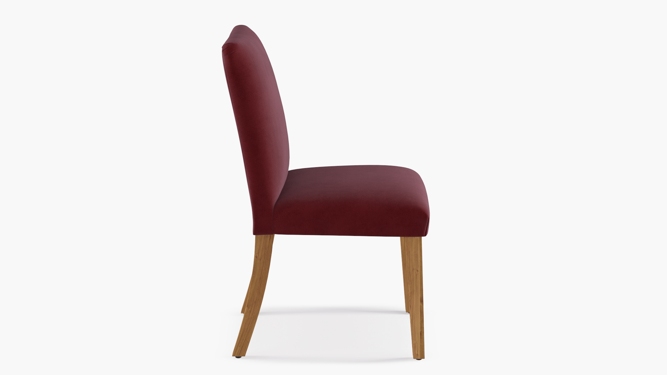 Classic Dining Chair, Bordeaux Velvet, Natural - Image 2