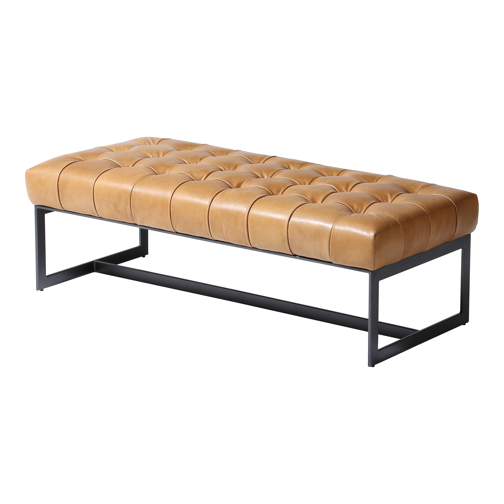 Wyatt Leather Bench Tan - Image 1
