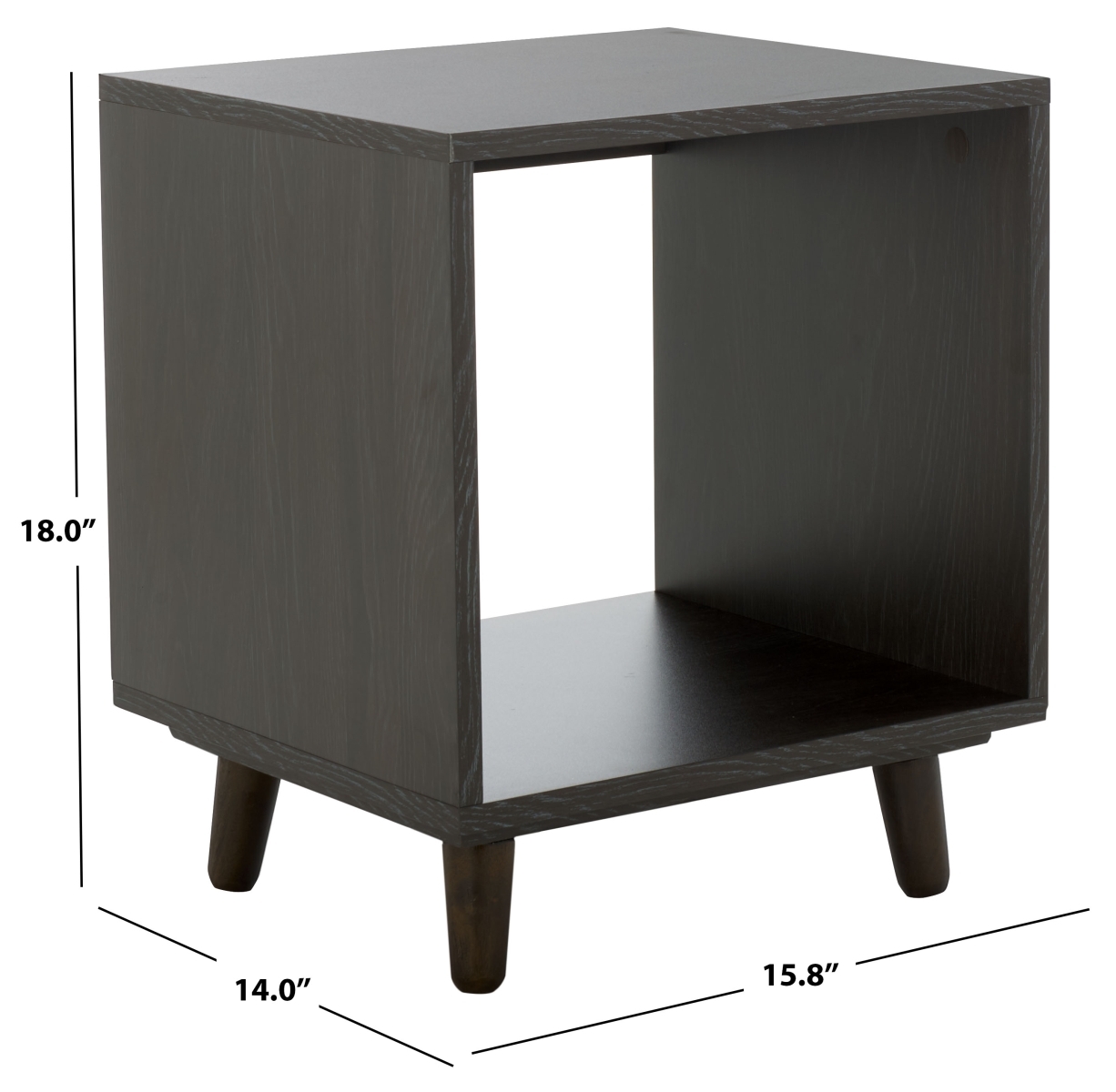 Yona Open Shelf Accent Table - Black - Image 9