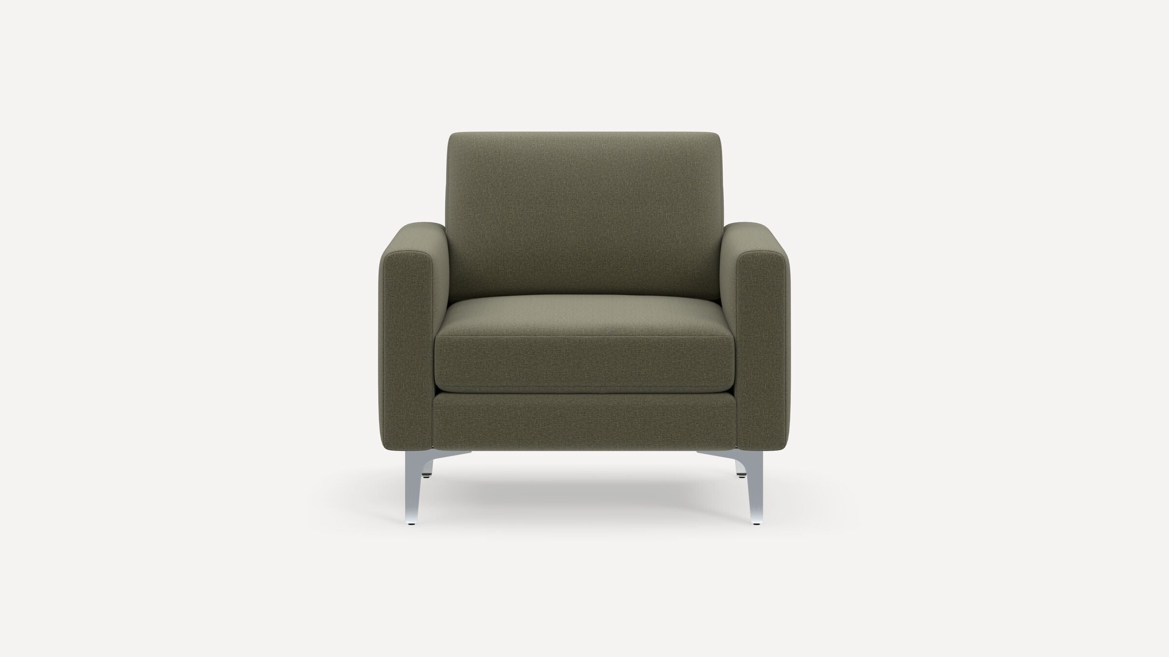 Nomad Armchair - Moss Green - Performance Flatweave / Chrome - Metal / Block - Image 0