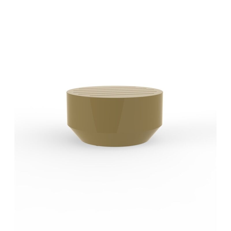 Vondom Vela Plastic Coffee Table Color: Champagne, Table Size: 23.5" Diameter x 11.75" H - Image 0