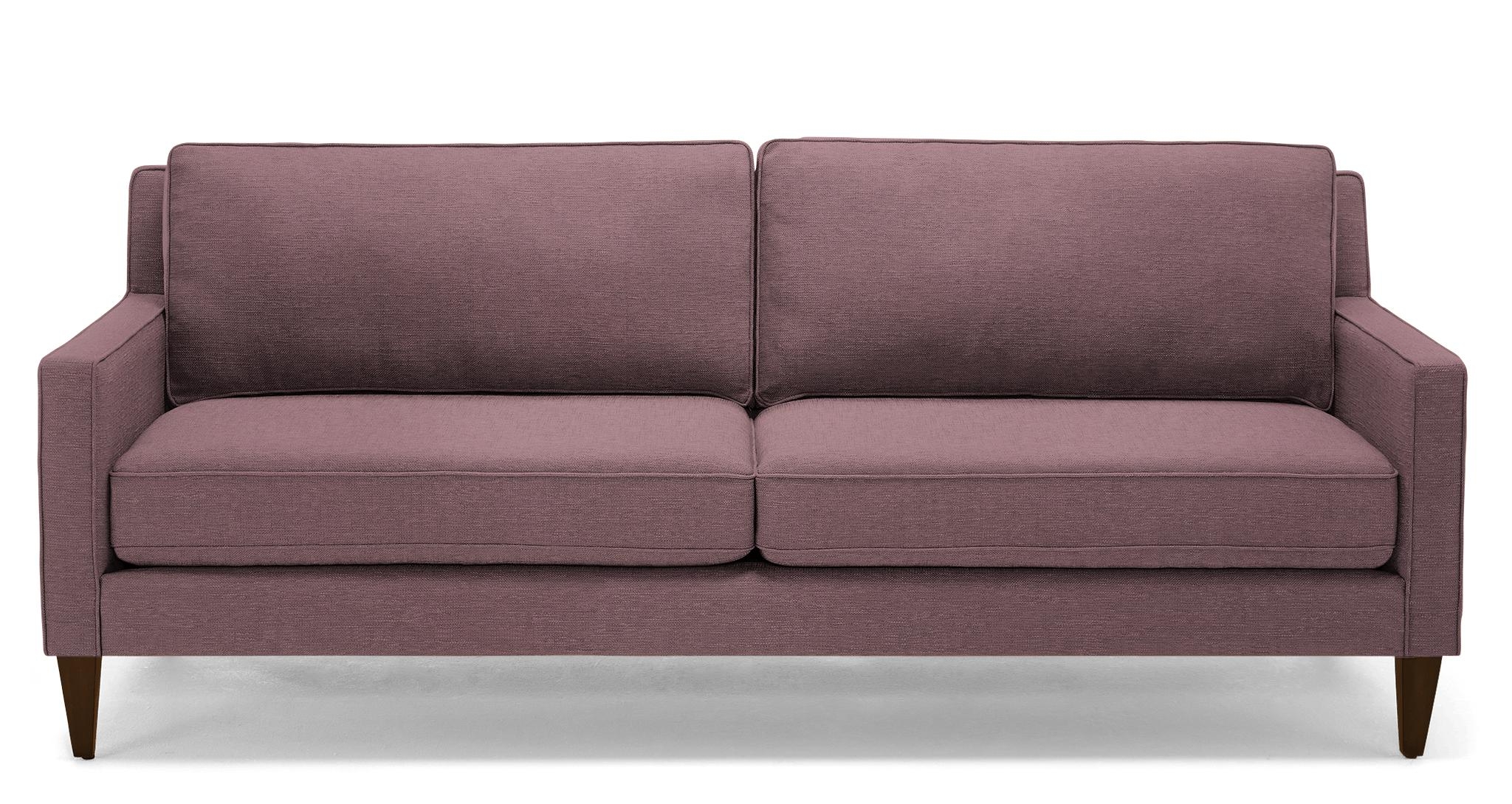 Purple Levi Mid Century Modern Sofa - Marin Mauve - Mocha - Image 0