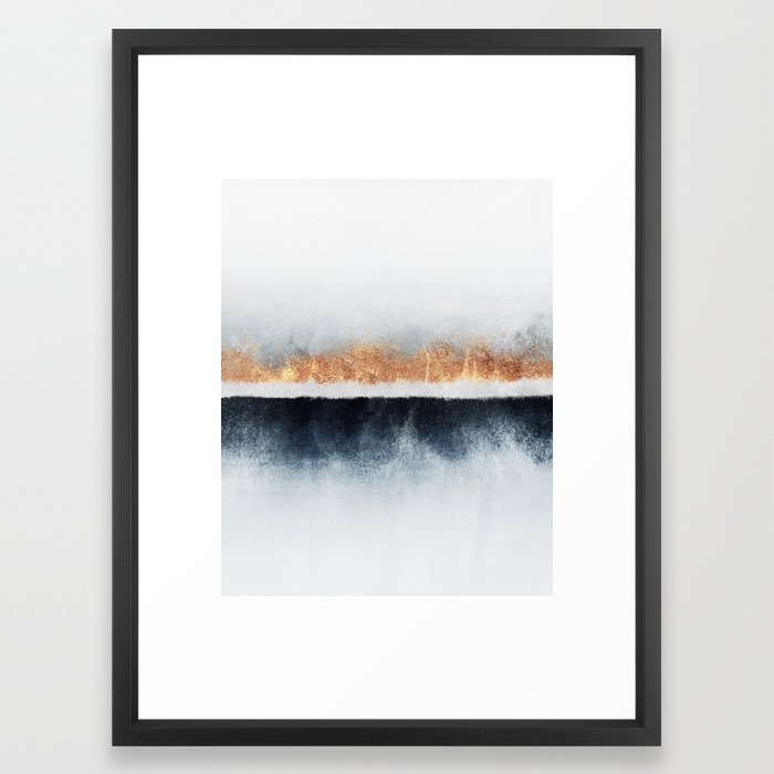 Horizon Framed Art Print by Elisabeth Fredriksson - Vector Black - MEDIUM (Gallery)-20x26 - Image 0