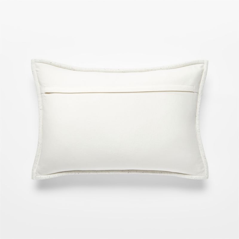 Sequence Jersey Ivory Pillow with Feather-Down Insert, 18" x 12" - Image 4