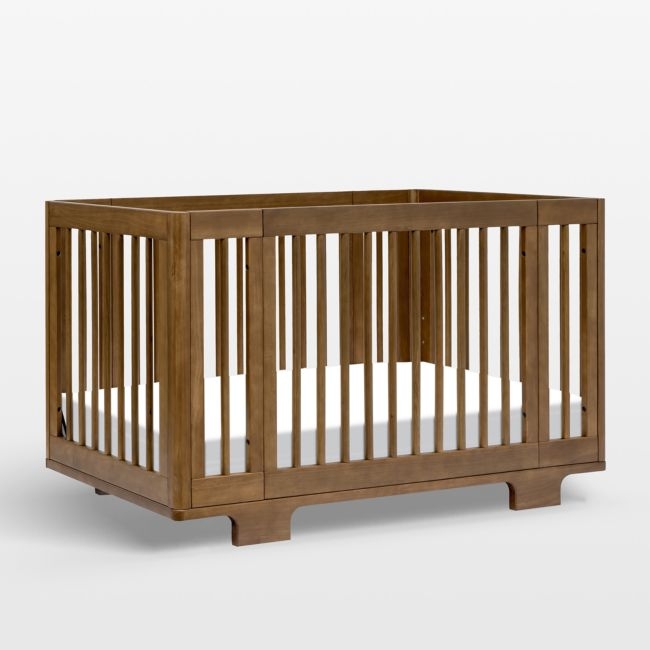 Babyletto Yuzu Walnut Wood 8-in-1 Convertible Baby Crib with All Stages Conversion Kit - Image 0