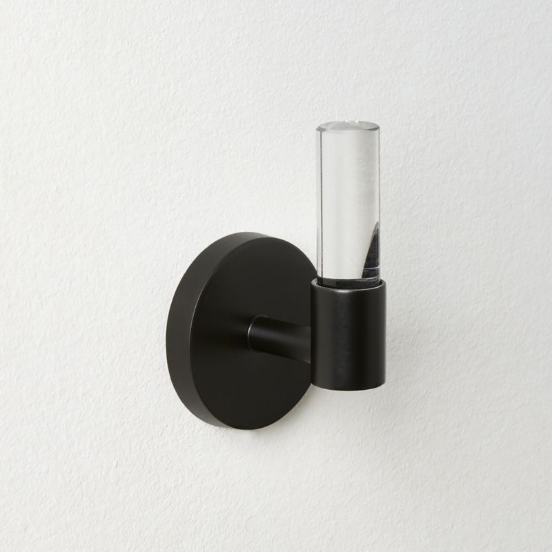 Flynn Crystal and Black Wall Hook - Image 1