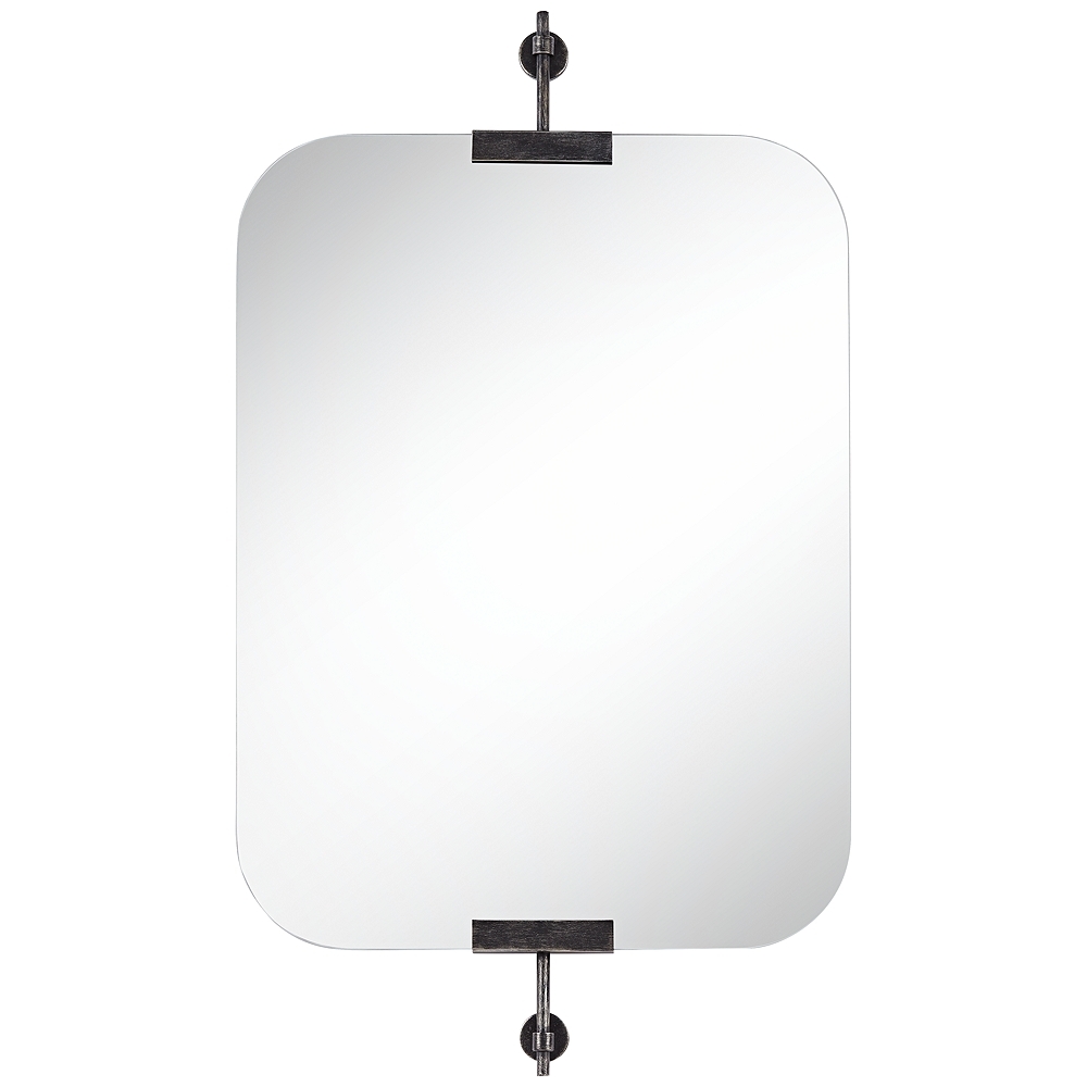 Uttermost Penbrook 24x42" Black and Polished Edge Wall Mirror - Image 0