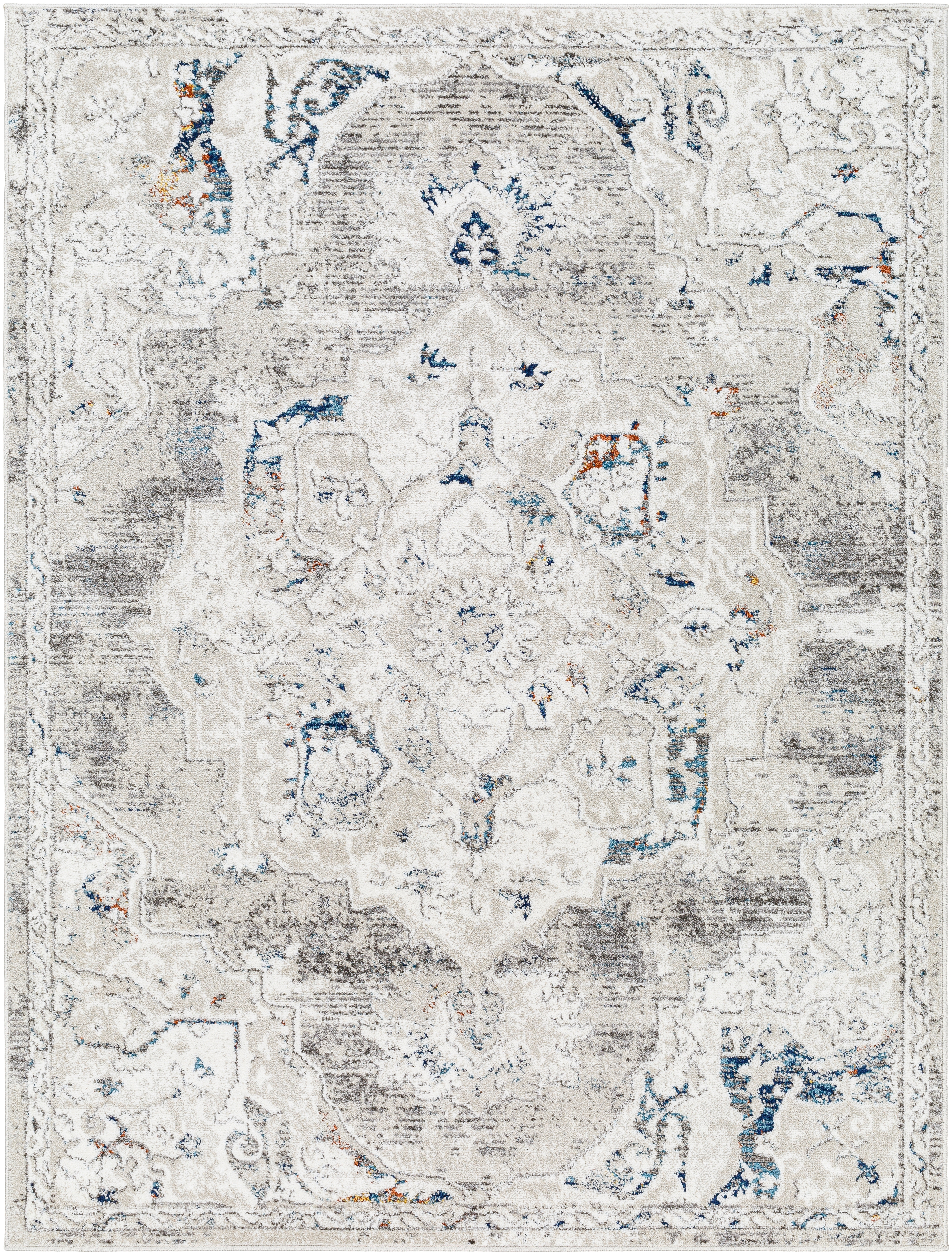 Soldado Gray Indoor 2' x 2'11" Machine Woven Rug - Image 0