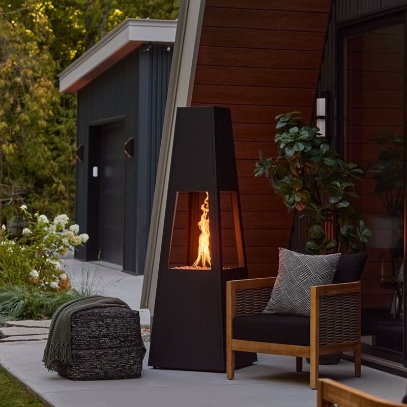 Ferro Metal Chiminea Fire Pit 70.5" - Image 5