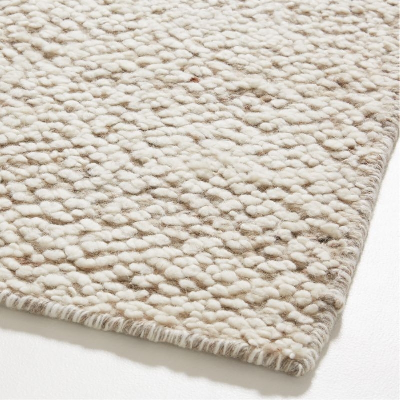 Big Sur Wool Handwoven Light Beige Area Rug 6'x9' - Image 2