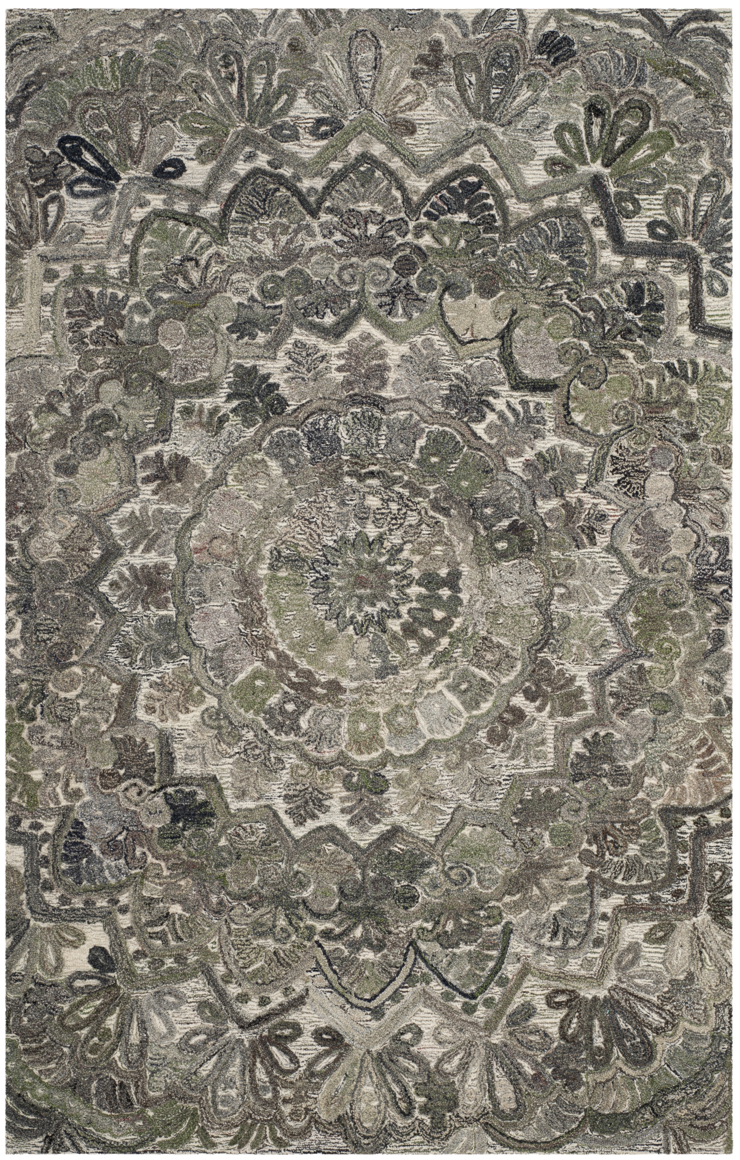 Arlo Home Hand Tufted Area Rug, MRQ110A, Grey/Multi,  5' X 8' - Image 0