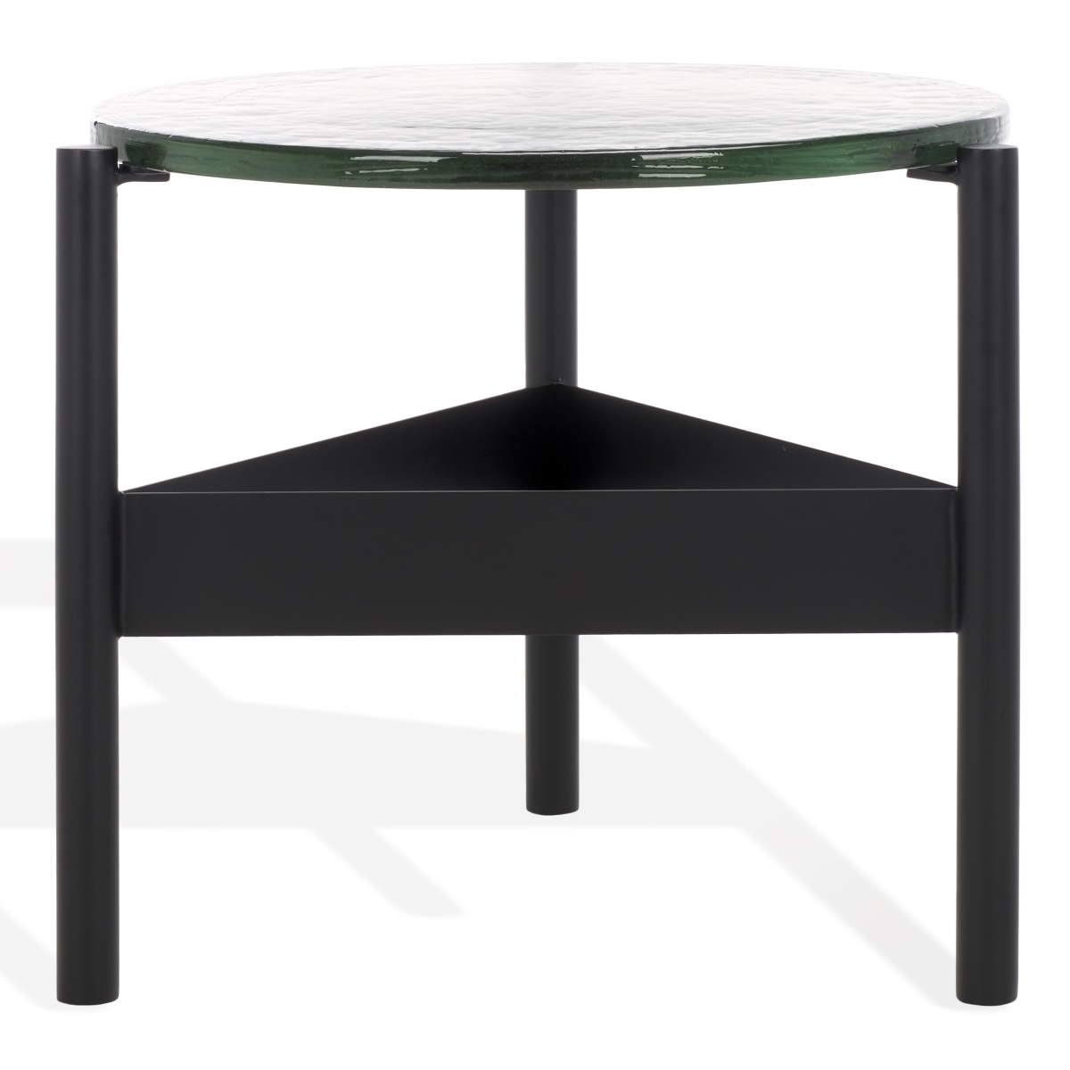 Rozalia Cast Glass Accent Table - Black/Clear - Image 5