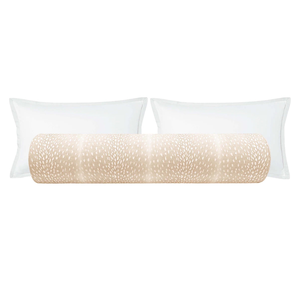 THE BOLSTER :: ANTELOPE LINEN PRINT // CAMEO - QUEEN // 9" X 36" - Image 0