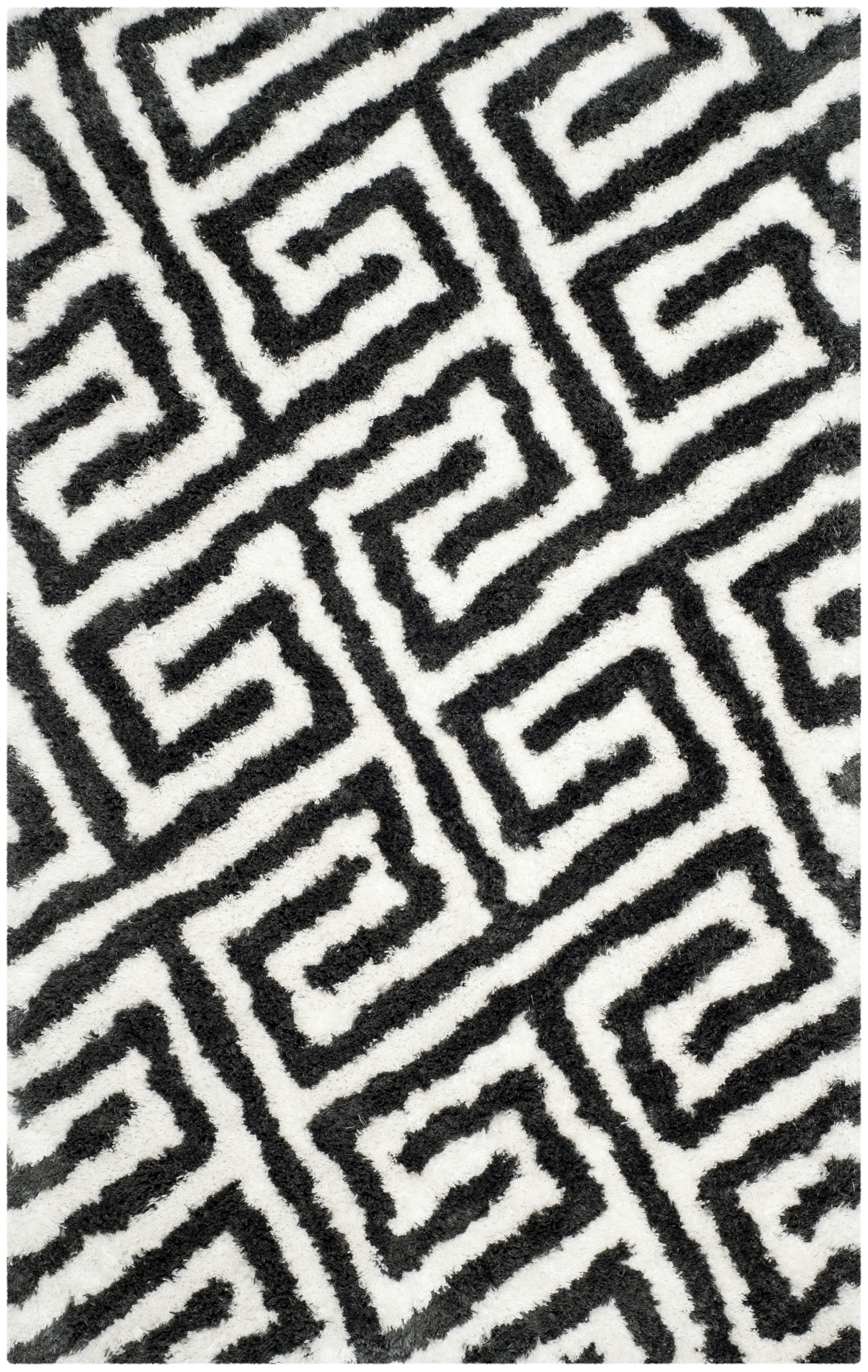 Arlo Home Hand Tufted Area Rug, BSG323D, Graphite/Ivory,  5' X 8' - Image 0