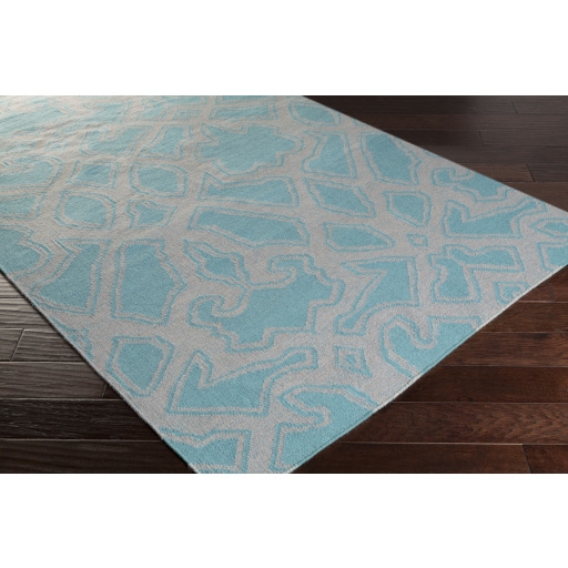 Paddington Blue Indoor 2'6" x 8' Handmade Rug - Image 1