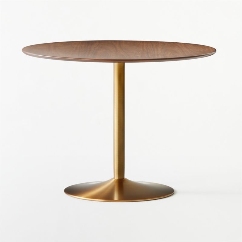Odyssey Brass/Wood Dining Table - Image 1