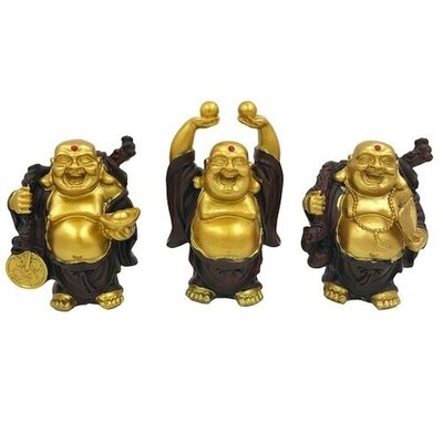3 Piece Bianka Buddha Figurine Set - Image 0