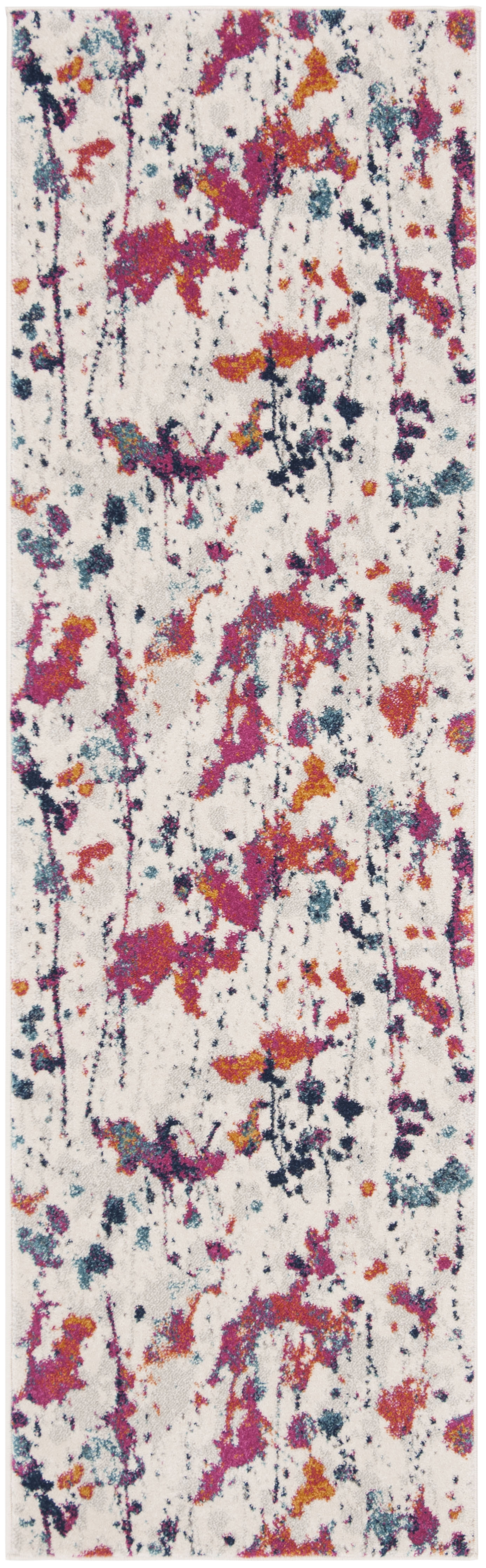 Arlo Home Woven Area Rug, EVK284Q, Ivory/Red,  2' 2" X 7' - Image 0