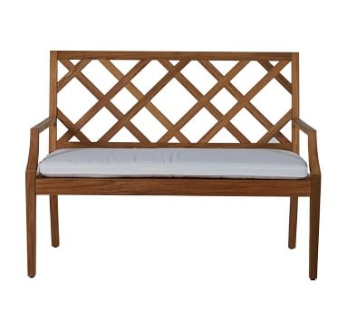Kesao 50" Bench Cushion, Sunbrella(R) - Outdoor Linen; Dove - Image 1