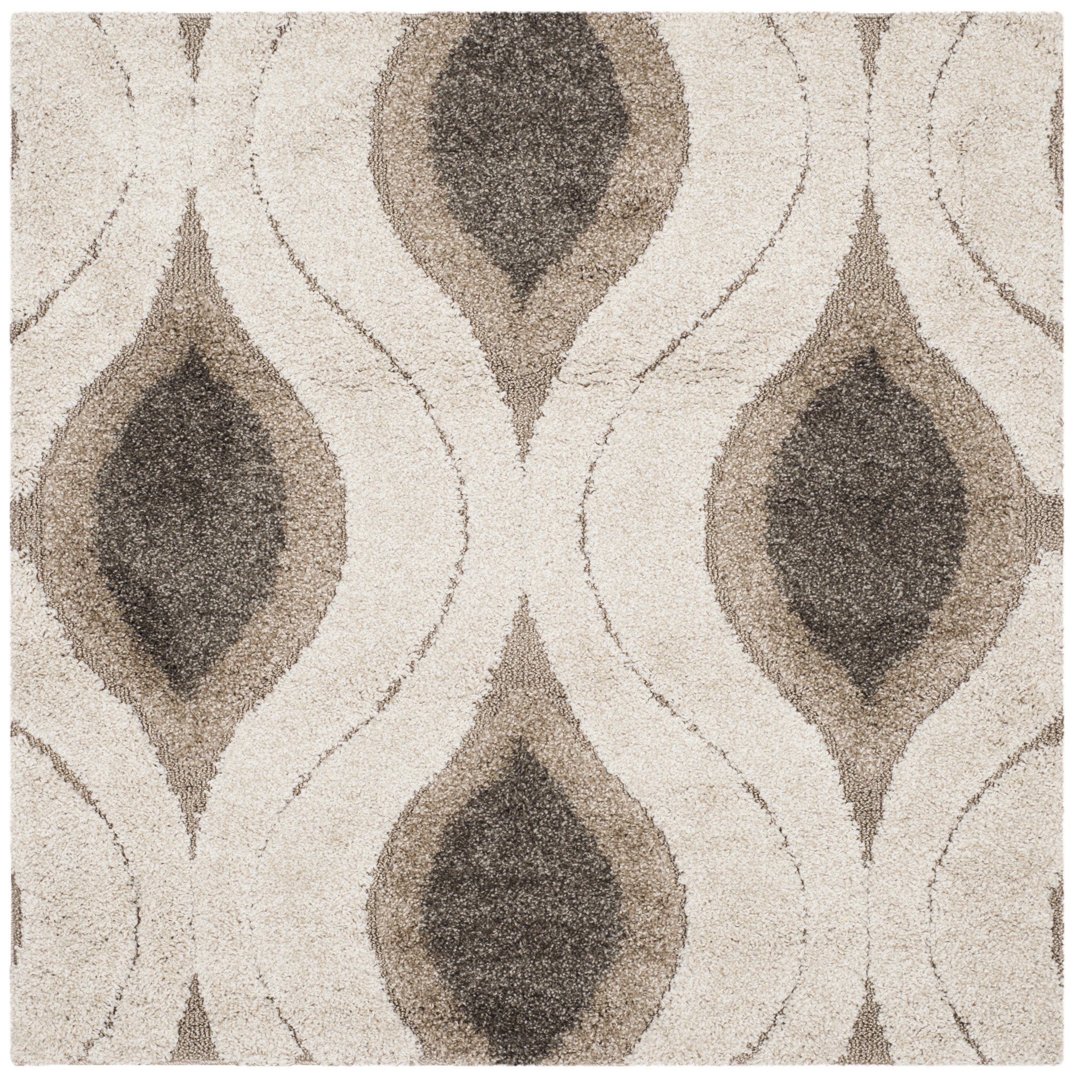 Arlo Home Woven Area Rug, SG461-1179, Cream/Smoke,  5' X 5' Square - Image 0