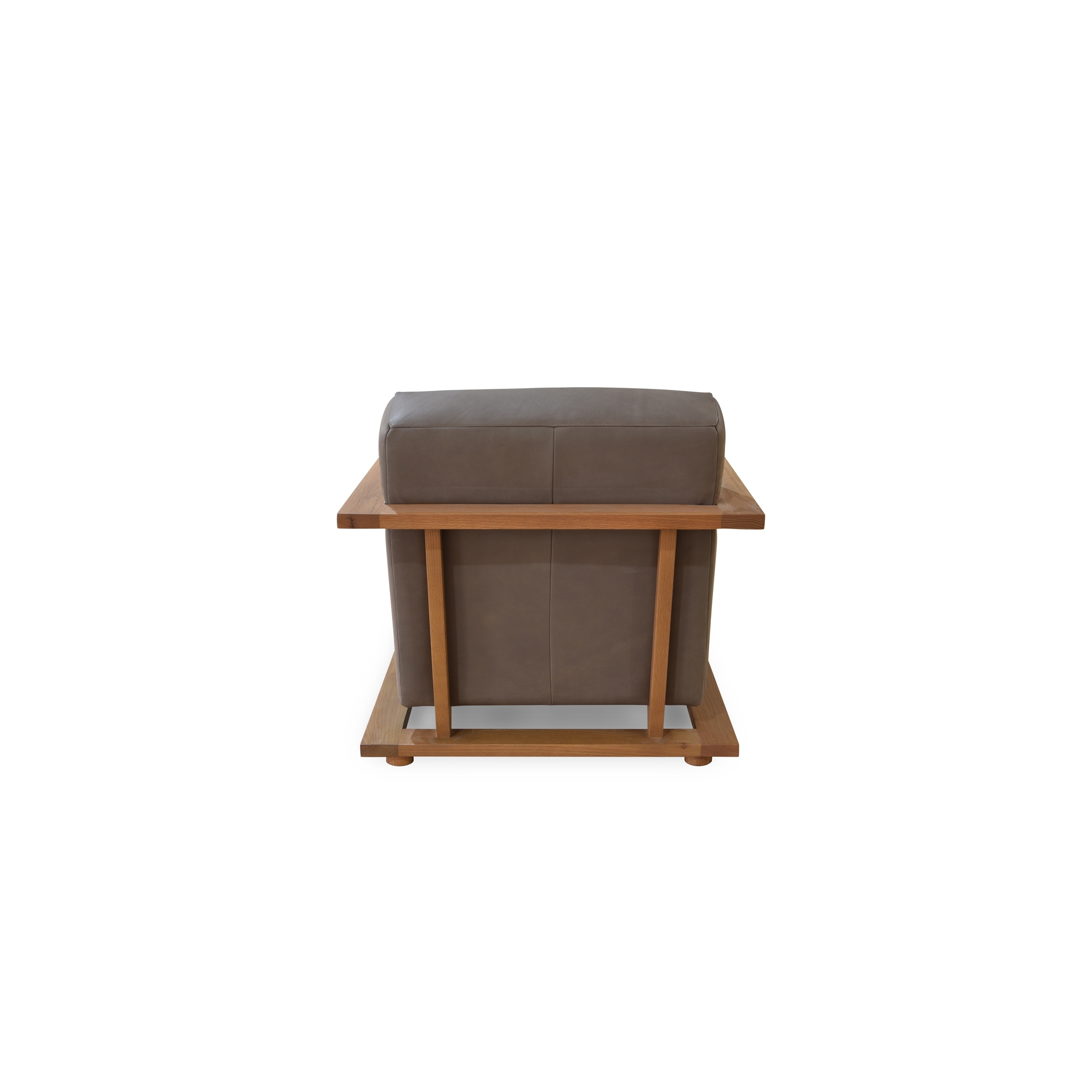 Eckersley Lounge Chair Cool Brown Leather - Image 3