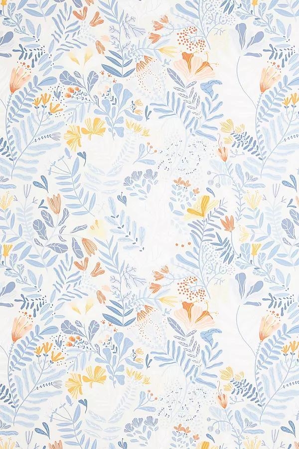 Brittsommar Light Blue Woodland Floral Wallpaper - Image 0