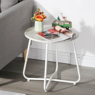 Metal Round Side/End/Coffee/Snack Table - Image 0