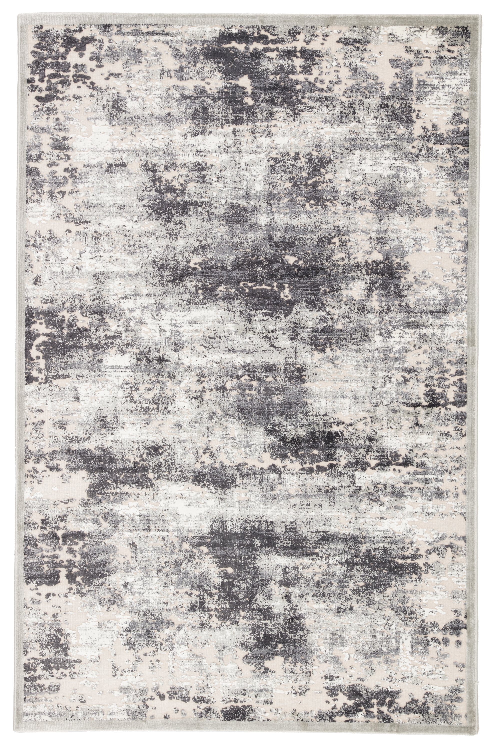 Trista Abstract Gray/ White Area Rug (5'X7'6") - Image 0