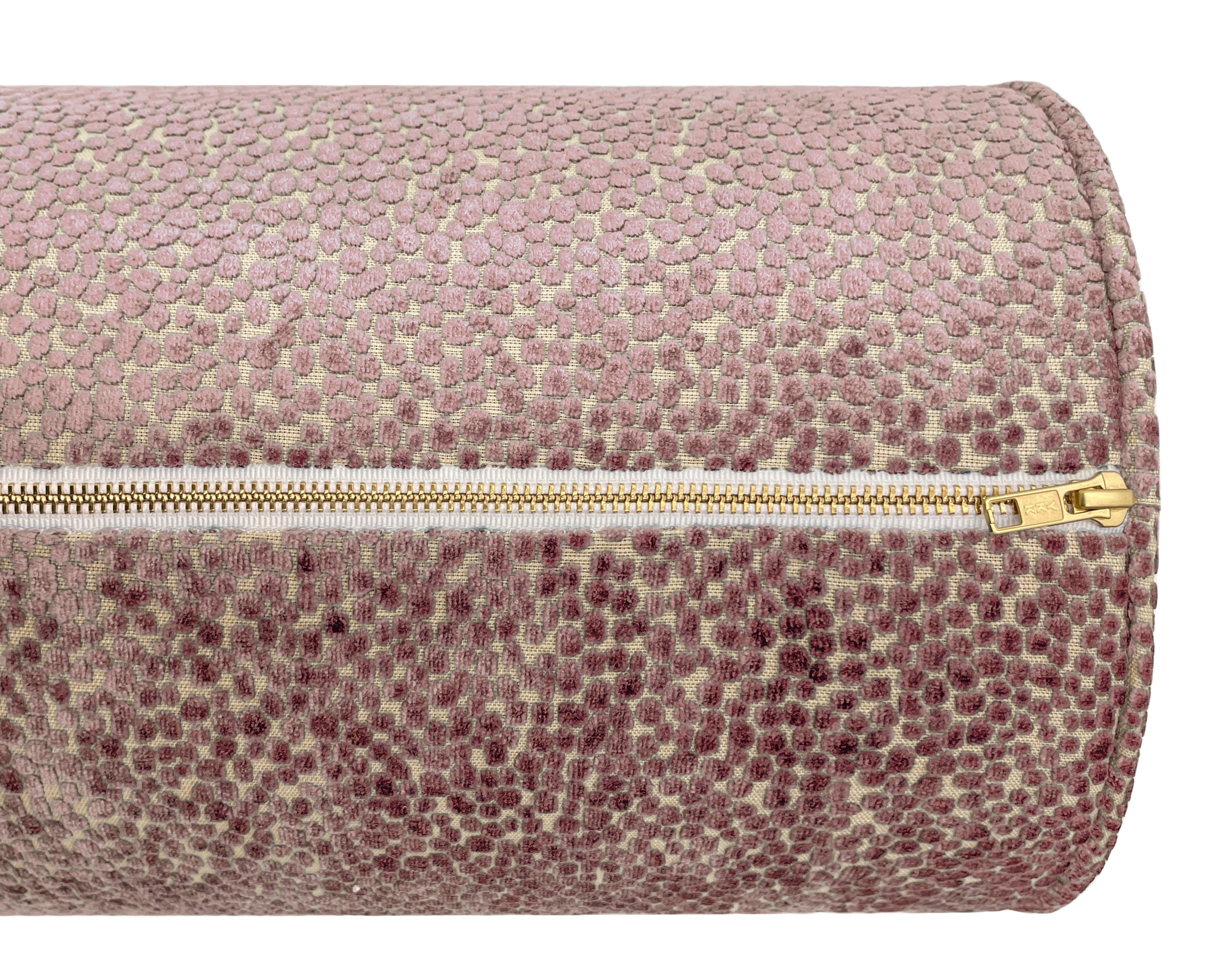 THE BOLSTER :: COSMO CUT VELVET // ROSE QUARTZ - QUEEN // 9" X 36" - Image 3