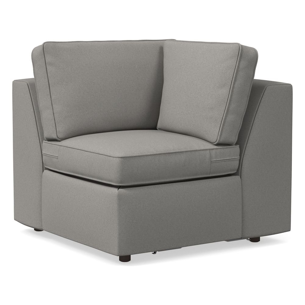 Harris Petite Corner, Poly, Performance Washed Canvas, Storm Gray, Concealed Supports - Image 0