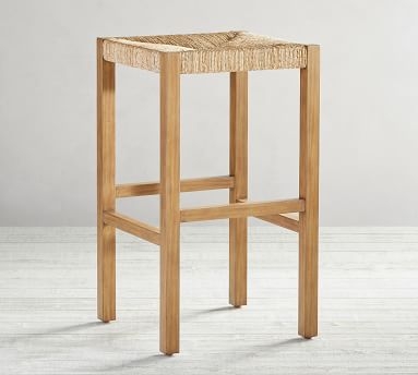 Malibu Woven Backless Barstool, Honey - Image 5