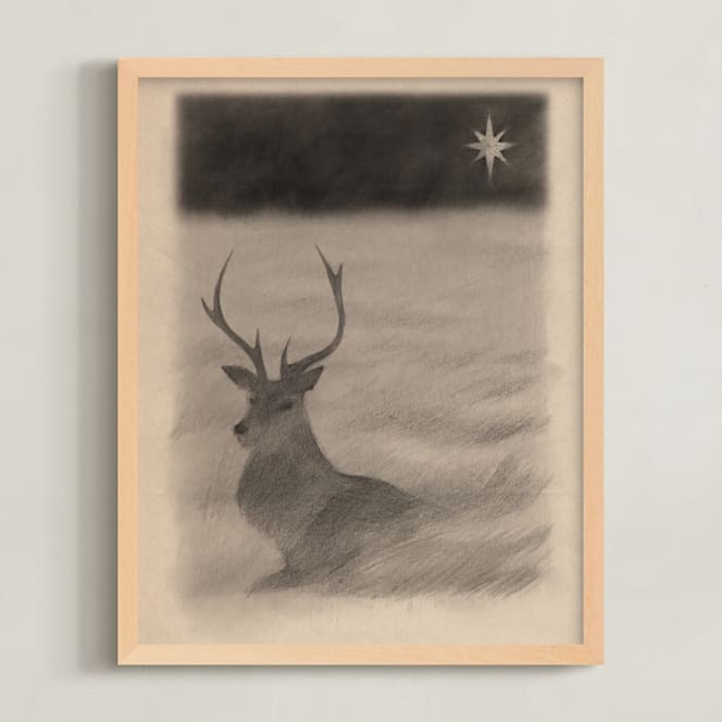Red Deer Open Edition Fine Art Print - Image 0