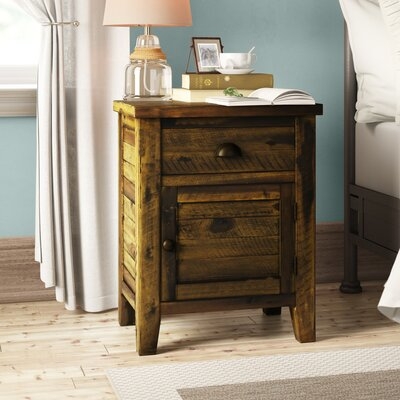 Castile 1-Drawer Solid Wood Nightstand - Image 0