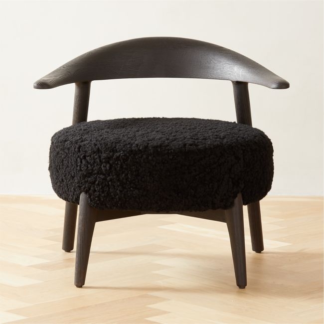 Matador Black Shearling Accent Chair - Image 0
