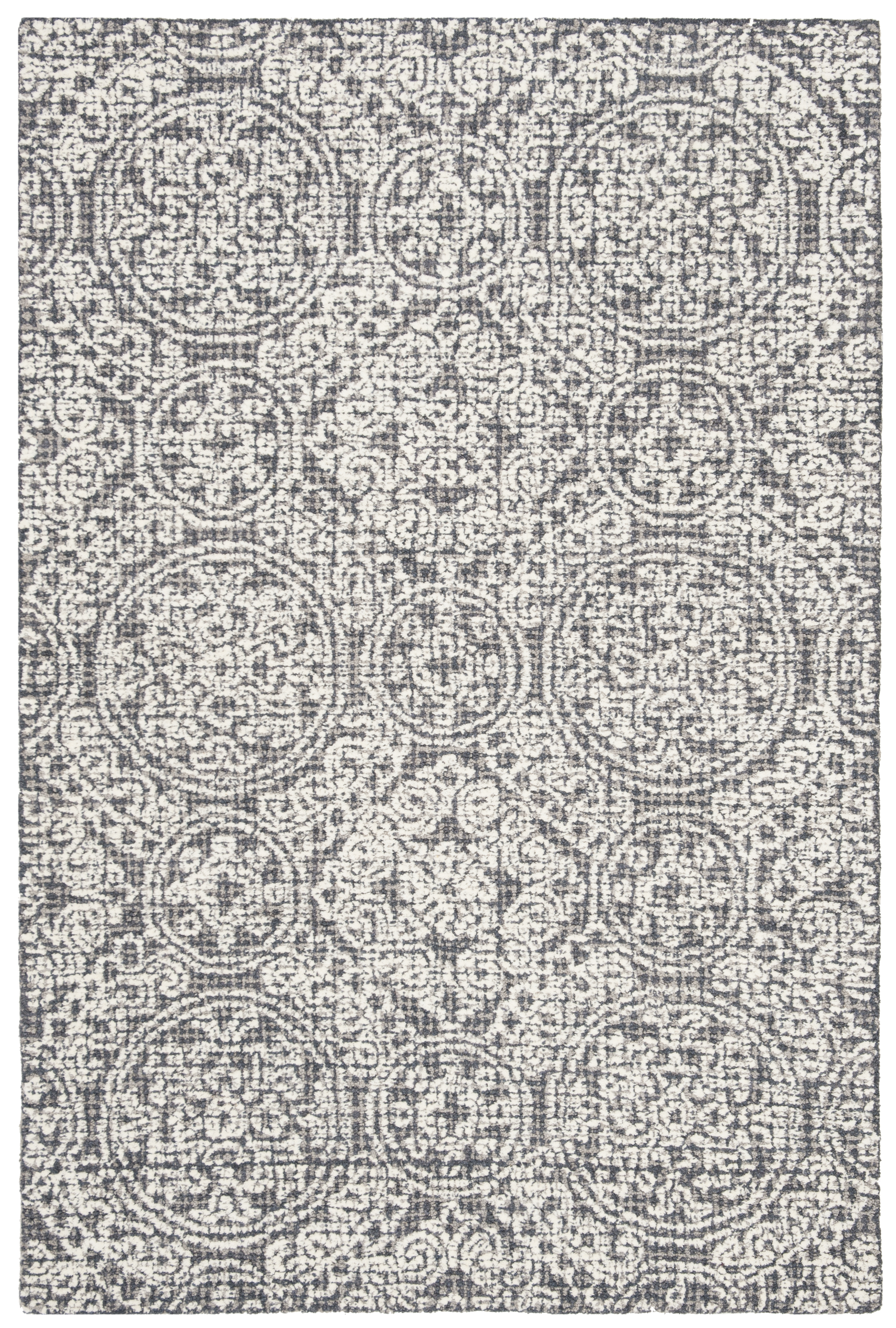 Arlo Home Hand Tufted Area Rug, ABT522A, Grey/Ivory,  4' X 6' - Image 0