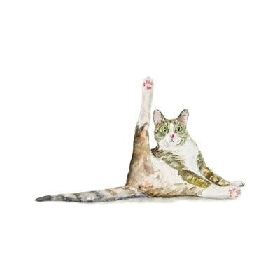 Funny Yoga Cat by Alexey Dmitrievich Shmyrov - Wrapped Canvas Painting - Image 0