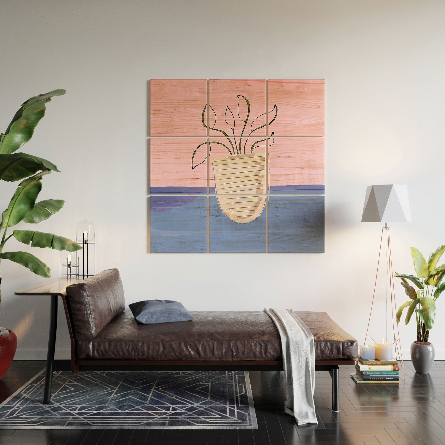 Sprout by Laura Fedorowicz - Wood Wall Mural3' X 3' (Nine 12" Wood Squares) - Image 1