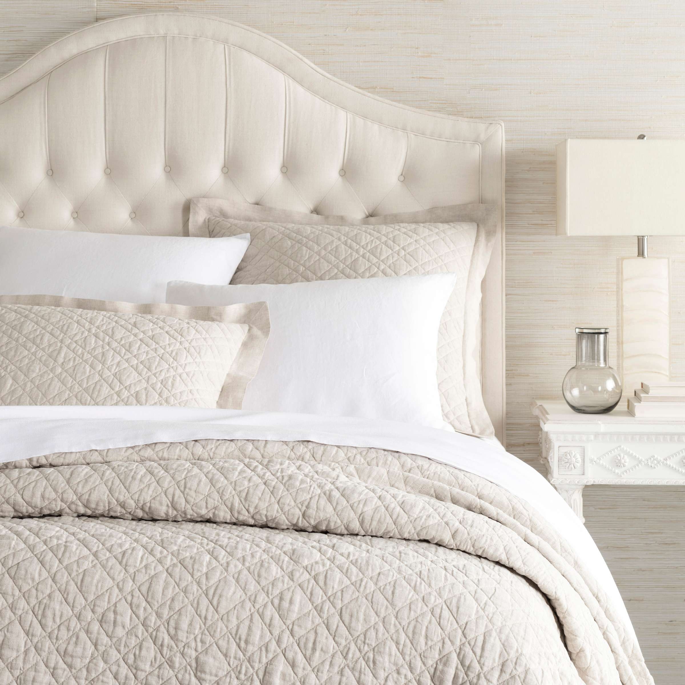 Washed Linen Natural Quilt - Image 0