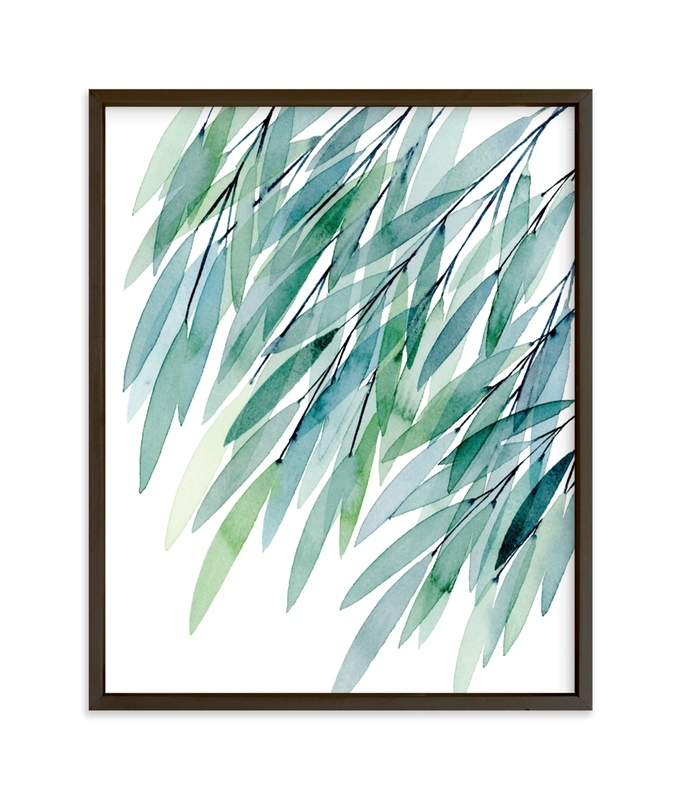 Turquoise Rustling Leaves No. 1 Children's Art Print - Image 0