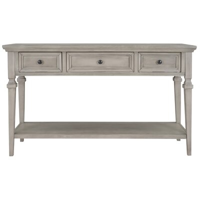 Console Table With 3 Top Drawers And Open Style Bottom Shelf - Image 0