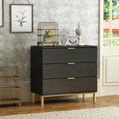 3 Drawer Chest With Gold Leg - Image 0