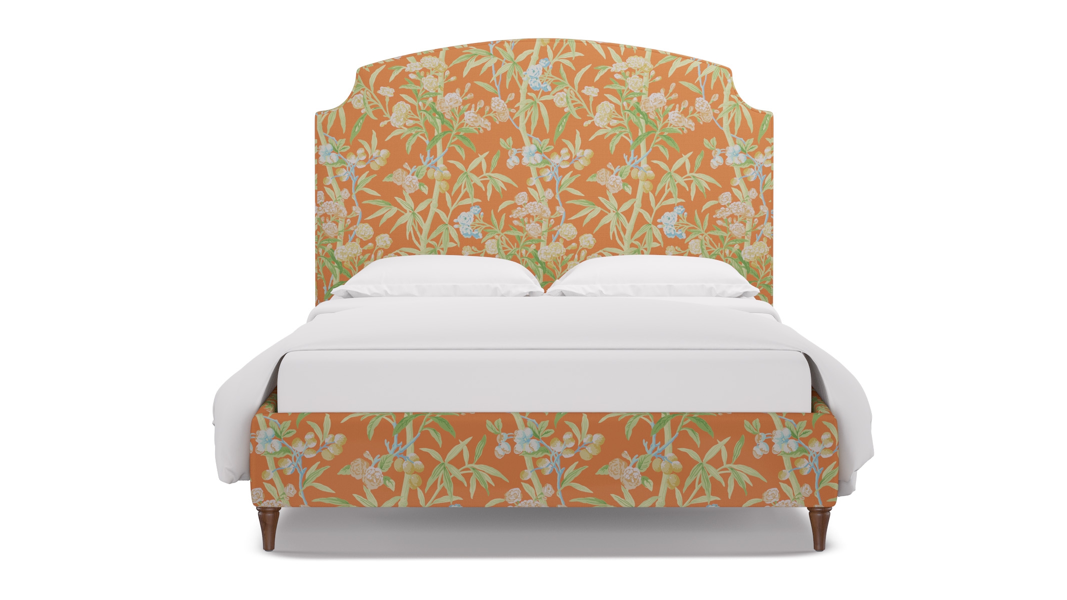 Cove Bed, Mandarin Lanai, Walnut Decorative Tapered Leg, Twin - Image 0