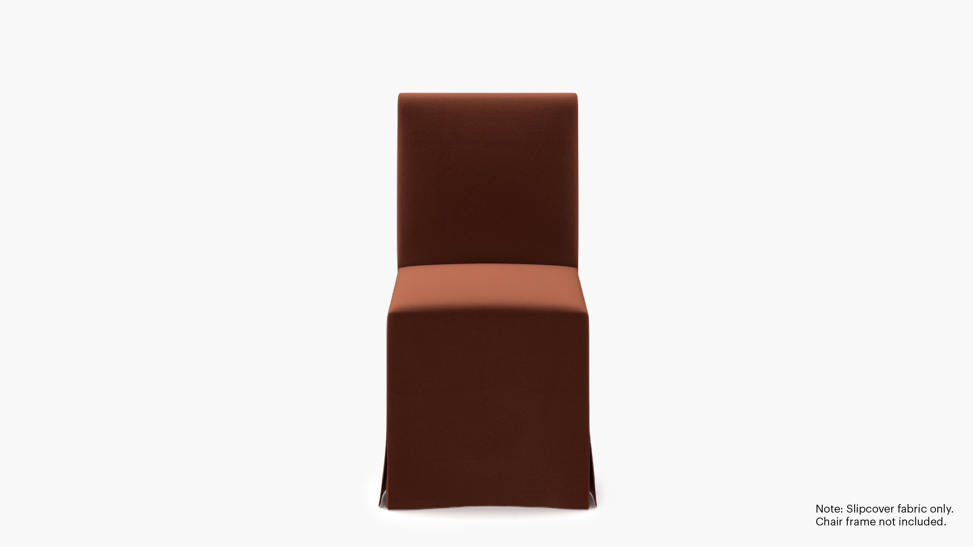 Slipcovered Signature Dining Chair - Cover Only, Rust Performance Velvet - Image 0