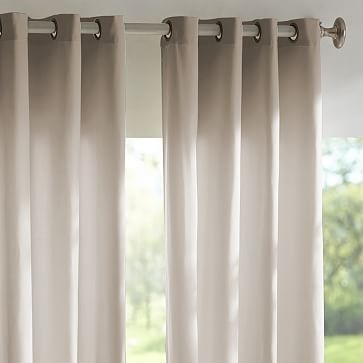 Outdoor Grommet Solid Cast Curtain, Sunbrella(R) Cast, Silver, 48"x84" - Image 1