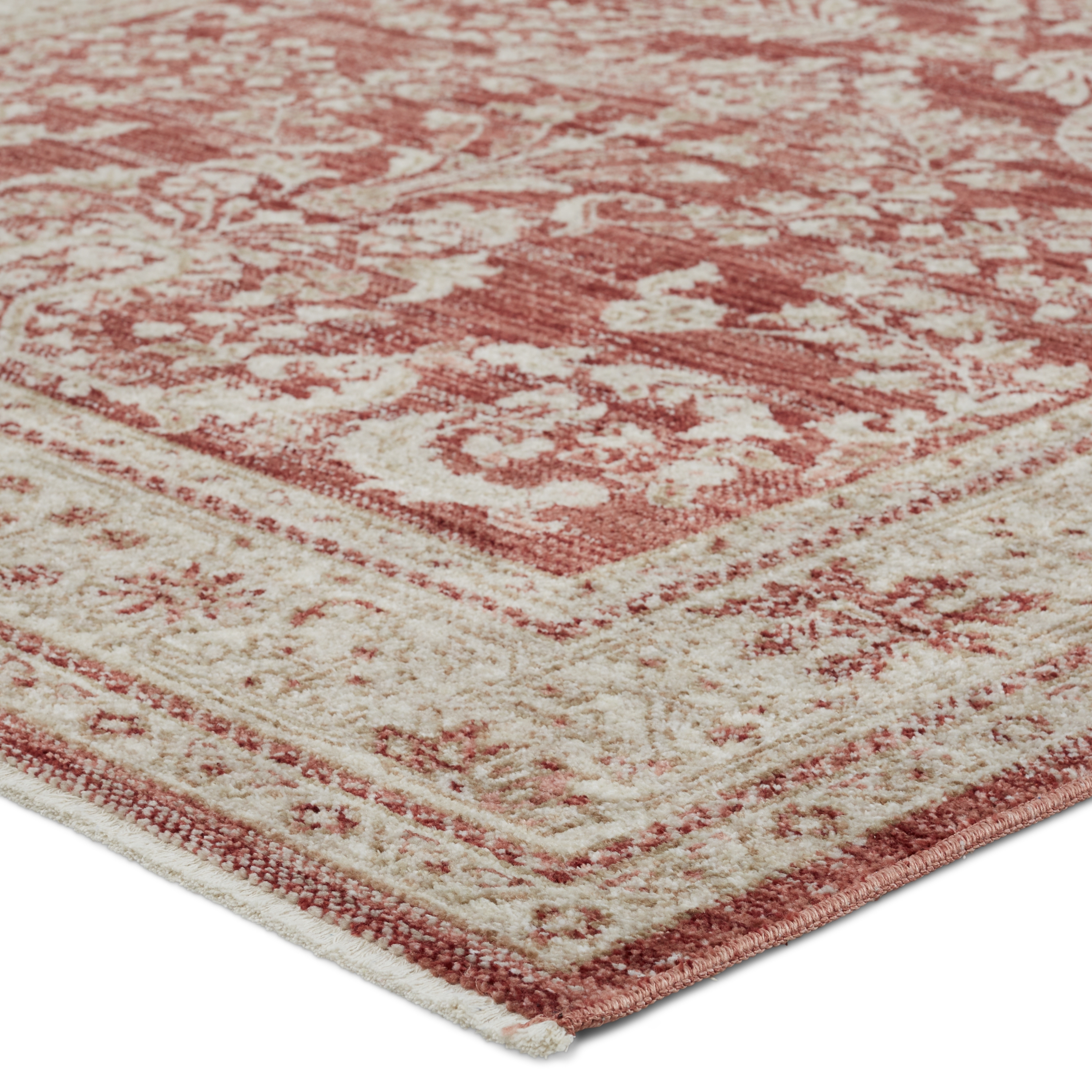 Vibe by Katarina Floral Red/ Light Gray Area Rug (9'6"X12'6") - Image 1