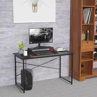Home Office Desk 47" Sturdy Computer Writing Laptop Table (Black) - Image 0