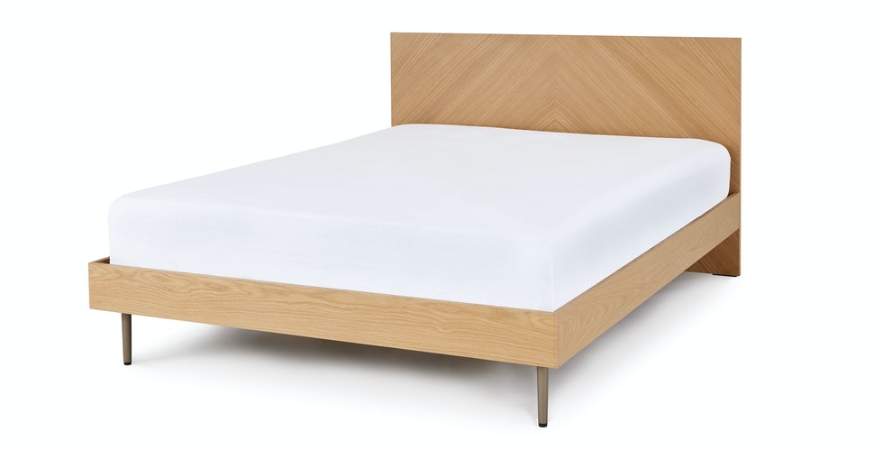 Nera Oak Queen Bed - Image 1