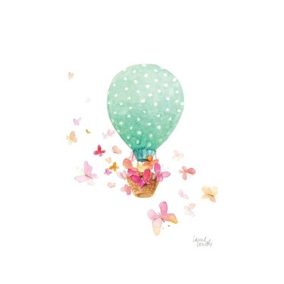Hot Air Balloon With Butterflies by Lanie Loreth - Gallery-Wrapped Canvas Giclée - Image 0