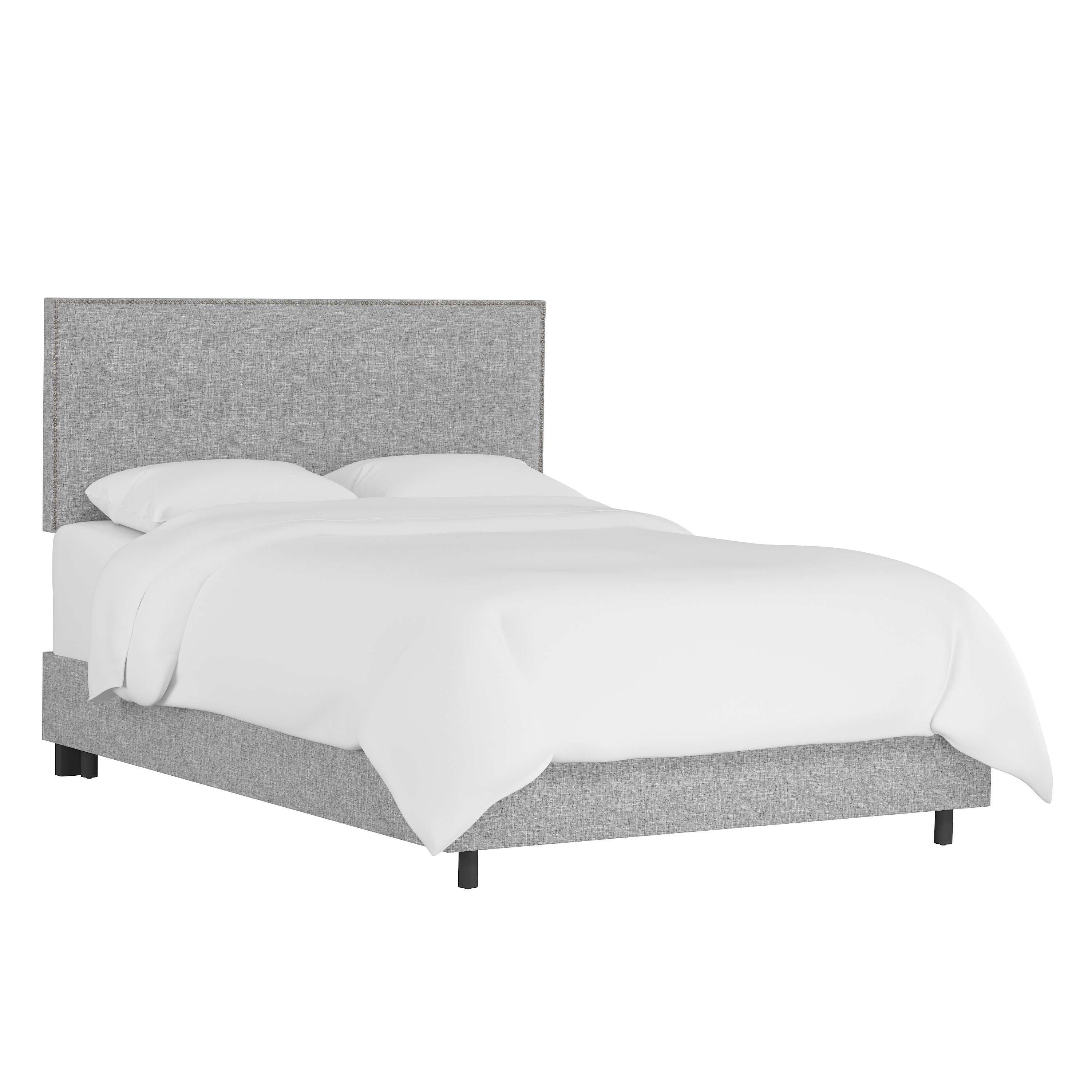 Queen Randolph Bed, Pewter Nailheads - Image 0