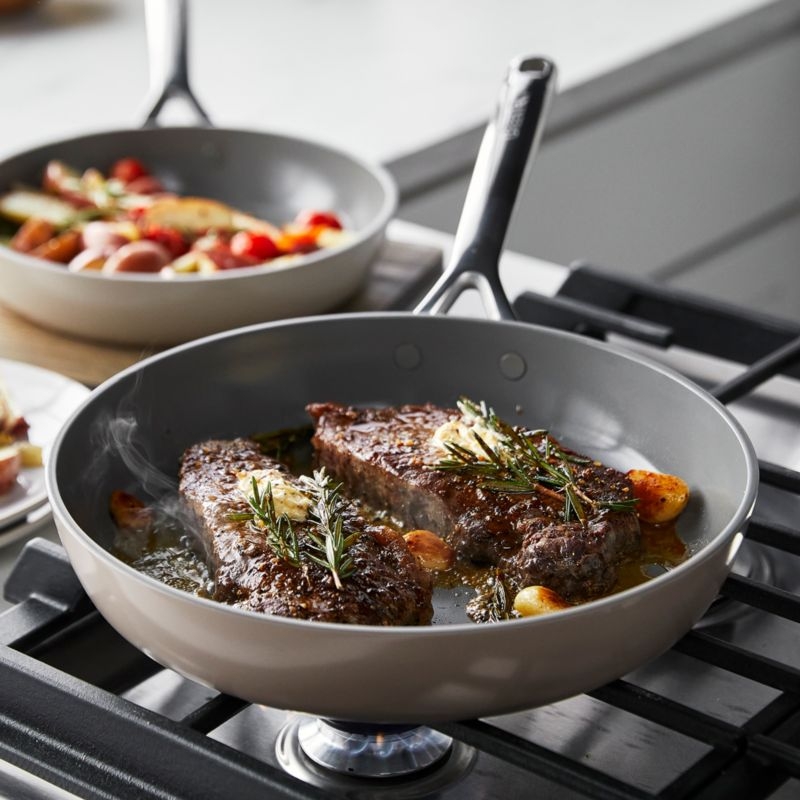 Greenpan ™ GP5 Taupe Hard-Anodized Ceramic Non-Stick 9.5" and 11" Fry Pan Set - Image 1